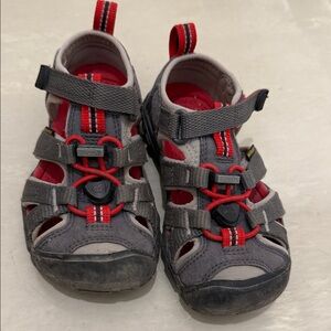 Keen Kids Gray and Red Sport Sandals